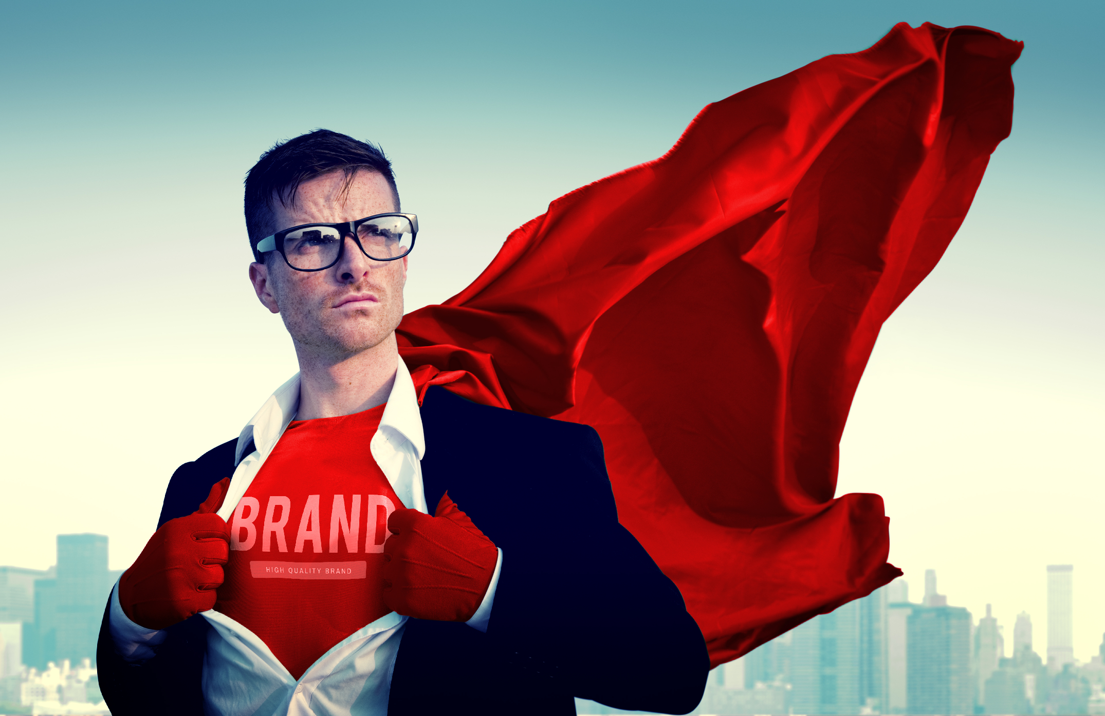 Brand Strategy superman with red cape